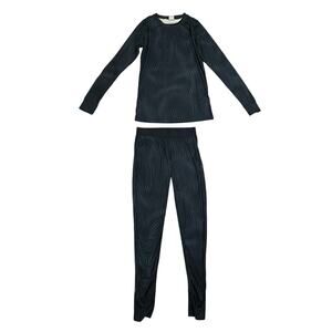 Set 2 Women S Kari Traa Fryd Blue Base Layer Bottom Top Recycled Royal Print